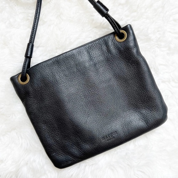 Anthropologie Handbags - Margot Anthropologie Kari Mini Square Pebbled Leather Crossbody Bag in Black